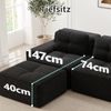 4-Sitzer Modulsofa H 69 x T 382 x B 177 cm mit Chaiselongue, aus Cord, 74 cm Sitztiefe, montagefrei Bild 5