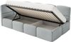 Selsey 'Cloudy' Kinderbett 90x200, mit Matratze, Rausfallschutz, Kopfteil links, Grau Bild 4
