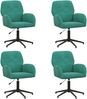 vidaXL Drehstühle 4 Stk. 54 x 55 x 90 cm Türkis Samt (V) 3428337 Bild 2