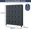 Schließfachschrank Spind ROBERT - 20 Fächer, Etikettenhalter Lüftungsschlitze | Wertfachschrank Umkleideschrank Metall Kleiderspind, 172x136x45cm Anthrazit Bild 2