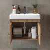 Roomart ADA Badmöbel Set– 2-teiliges Badezimmermöbel Set- Waschbecken mit Unterschrank - H 42 x B 35 x T 60 cm • Eiche Bild 4