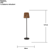 LED Solar-Stehlampe ,Cesta', Wasserhyazinthen-Optik, Dämmerungssensor, matt schwarz, 127cm Bild 3