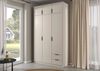 Rauch Möbel Lagoa, Kleiderschrank, Garderobe für Schlafzimmer, Kinderzimmer, Jugendzimmer 6-türig, 2 Schubladen, mit Zubehör Premium, Farbe Beige, Breite 136 cm Bild 2