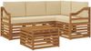 vidaXL Outdoor-Sofagarnitur mit Kissen 5 pcs Natur und Beige 3374788 Bild 2