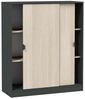 Schuhschrank >GARONA< 6 Fächer, Anthrazitgrau / Eiche Dekor - 100x119x40 (BxHxT) Bild 5