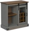 vidaXL Sideboard HALDEN mit Schiebetür Grau 80x40x80 cm Massivholz 4018423 Bild 4