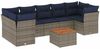 vidaXL 8-tlg. Garten-Sofagarnitur mit Kissen Grau Poly Rattan 3255844 Bild 2