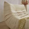 HAUSS SPOLE Sitzsack 2-Sitzer Lazy-Sofa aus Teddy-Samt, modernes Design, Wohnzimmer Beige (1 St), Relaxsessel Polstermöbel Bild 4