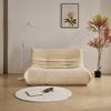 HAUSS SPOLE Sitzsack 2-Sitzer Lazy-Sofa aus Teddy-Samt, modernes Design, Wohnzimmer Beige (1 St), Relaxsessel Polstermöbel Bild 3