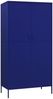 vidaXL Kleiderschrank, Stahl, Marineblau, 90 x 50 x 180 cm Bild 2