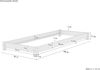 Schmales Flachbett Futonbett Einzelbett 80x200 Kiefer massiv V-60.51-08ohne Zubehör Bild 4