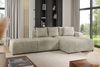 Polsterhocker Designerhocker Hocker MEGAN in Stoff Poso Beige Bild 2