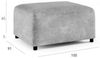 Polsterhocker Designerhocker Hocker MEGAN in Stoff Poso Beige Bild 3
