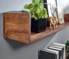Wandregal 120 x 15 x 20 cm Sheesham Massivholz Hängeregal Modern Schwebend, Großes Design Schweberegal, Regal Hängend Wohnzimmer, Bücherregal Wand Bild 5