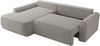 Ecksofa, L-förmiges, lose Kissen, DL-Schlaffunktion, (H 100 x T 187 x B 273 cm) - CUBO L - Struktur Hellgrau - linke Seite Bild 5