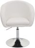 6er-Set Esszimmerstuhl HWC-F19, Küchenstuhl Drehstuhl Loungesessel, drehbar höhenverstellbar ~ Stoff/Textil creme-weiß Bild 5