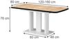 Esstisch Fenaro Goldkraft Eiche/Weiß 120 x 80 cm 2 Teile Vicco Bild 2