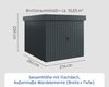 Hörmann EcoStar Euroline Gerätehaus Flachdach 214 x 262 Anthrazitgrau 2-flg Bild 3