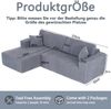 3-Sitzer Ecksofa B 235 x T 128 x H 60 cm aus Cord in Grau Bild 5