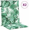 vidaXL Rückenstützkissen Blatt 2 pcs Blattmuster 100 x 50 x 3 cm 361310 Bild 4
