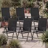 CASARIA® Aluminium Gartenstuhl Bern Klappbar Anthrazit 6er Set Bild 2
