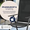 CASARIA® Aluminium Gartenstuhl Bern Klappbar Anthrazit 6er Set Bild 5