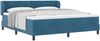 vidaXL Boxspringbett mit Kopfteil Dunkelblau 180 x 200 cm Samt 3340404 Bild 2