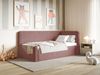 Selsey Fanko – Kinderbett 90x200 cm mit Rausfallschutz, Kopfteil rechts, Plüsch, Rosa Bild 3