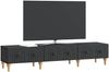 vidaXL TV-Schränk Schwarz 147 x 34,5 x 30 cm Holzwerkstoff 894246 Bild 3