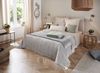 Hahn Plaid Wohndecke Tagesdecke mit Fransen 220x250 wollweiß oliv 515001-50 Bild 3