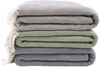Hahn Plaid Wohndecke Tagesdecke mit Fransen 220x250 wollweiß oliv 515001-50 Bild 2