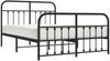 vidaXL Bettgestell mit Kopf- und Fußteil Metall Schwarz 135x190 cm 352595 Bild 5
