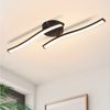 Nettlife Deckenleuchte Flur Schwarz 6W 3000K Modern Innen Wellen Design Warmweiß, LED fest integriert, Warmweiß, Schlafzimmerlampe Warmweiß LED Deckenbeleuchtung für Küche Flur Bild 5