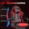 HOMALL Gaming-Stuhl Massage-Spielstuhl, Bürostuhl mit Fußstütze, ergonomisch gestaltet (90-135° verstellbare Rückenlehne, Belastbarkeit 150 kg, verstellbares Lendenkissen, Kopfstütze) Bild 3