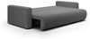 Sofa 3-Sitzer mit Schlaffunktion CHAIRA Stoff Curio Dunkelgrau Bild 2