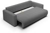 Sofa 3-Sitzer mit Schlaffunktion CHAIRA Stoff Curio Dunkelgrau Bild 3