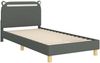 vidaXL Kinderbettgestell mit Kopfteil Dunkelgrau 90 x 190 cm Stoff 42011220 Bild 4