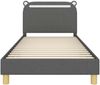 vidaXL Kinderbettgestell mit Kopfteil Dunkelgrau 90 x 190 cm Stoff 42011220 Bild 5