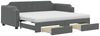 vidaXL Tagesbett Ausziehbar mit Schubladen Dunkelgrau 100x200 cm Stoff 3197694 Bild 2