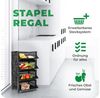 Novaliv Regalwagen 31109-8x, Novaliv 8 Stück Korbregal Schwarz Steckregal Stapelbar & Erweiterbar Bild 2