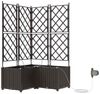 vidaXL Garten-Pflanzgefäß 3 pcs Braun 80 x 80 x 142 cm Kunststoff 42002831 Bild 2