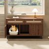 Katzentoilettenschrank mit Sandfangmatte, Katzenschrank für Katzenklo, Haustierschrank mit Rattanschubladen, Haustier-Sideboard/TV-Schrank, Ohne Katzenklo, Nussbaumfarben, 120x50x65 cm Bild 3