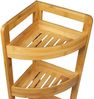 AD. CON Bambus Badregal, Standregal, Eckregal, Badregal mit 4 Ablagen, Holzregal, Badezimmerregal Bild 3