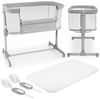 Moby-System Beistellbett Baby-Beistellbett LUNA 3in1 - Ideal für Neugeborene - grau Bild 2