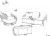 Lounge Set mit Tisch 5-Sitzer MURATO Metall Beige Bild 2