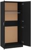 Kleiderschrank, Spanplatte Schwarz, 80×52×180 cm Bild 5