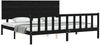 vidaXL Massivholzbett mit Kopfteil Schwarz 200x200 cm 3193425 Bild 4