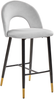 Barstuhl Samtstoff grau 2er Set FALTON Bild 4