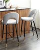 Barstuhl Samtstoff grau 2er Set FALTON Bild 3