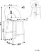 Barstuhl Samtstoff grau 2er Set FALTON Bild 2